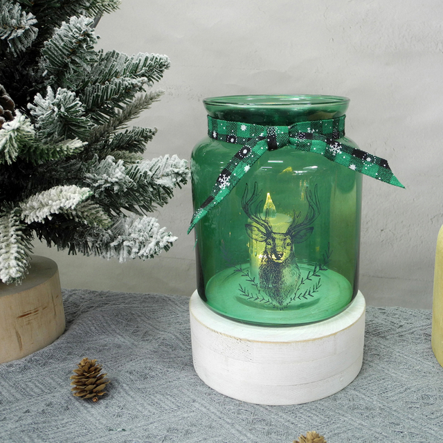 Green Christmas Candle Holder YD-HDWC-064