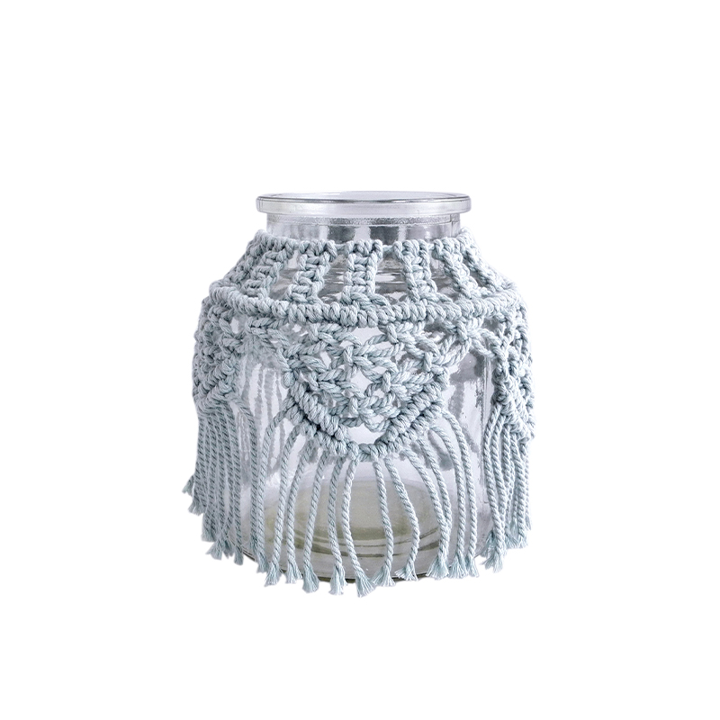 Blue Cotton Thread Decorative Glass Vases YD-ACC-023