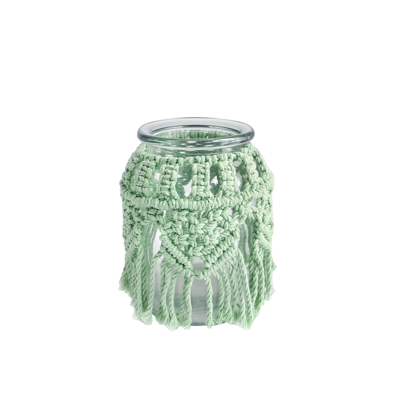 Green Cotton Thread Decorative Glass Vases YD-ACC-022