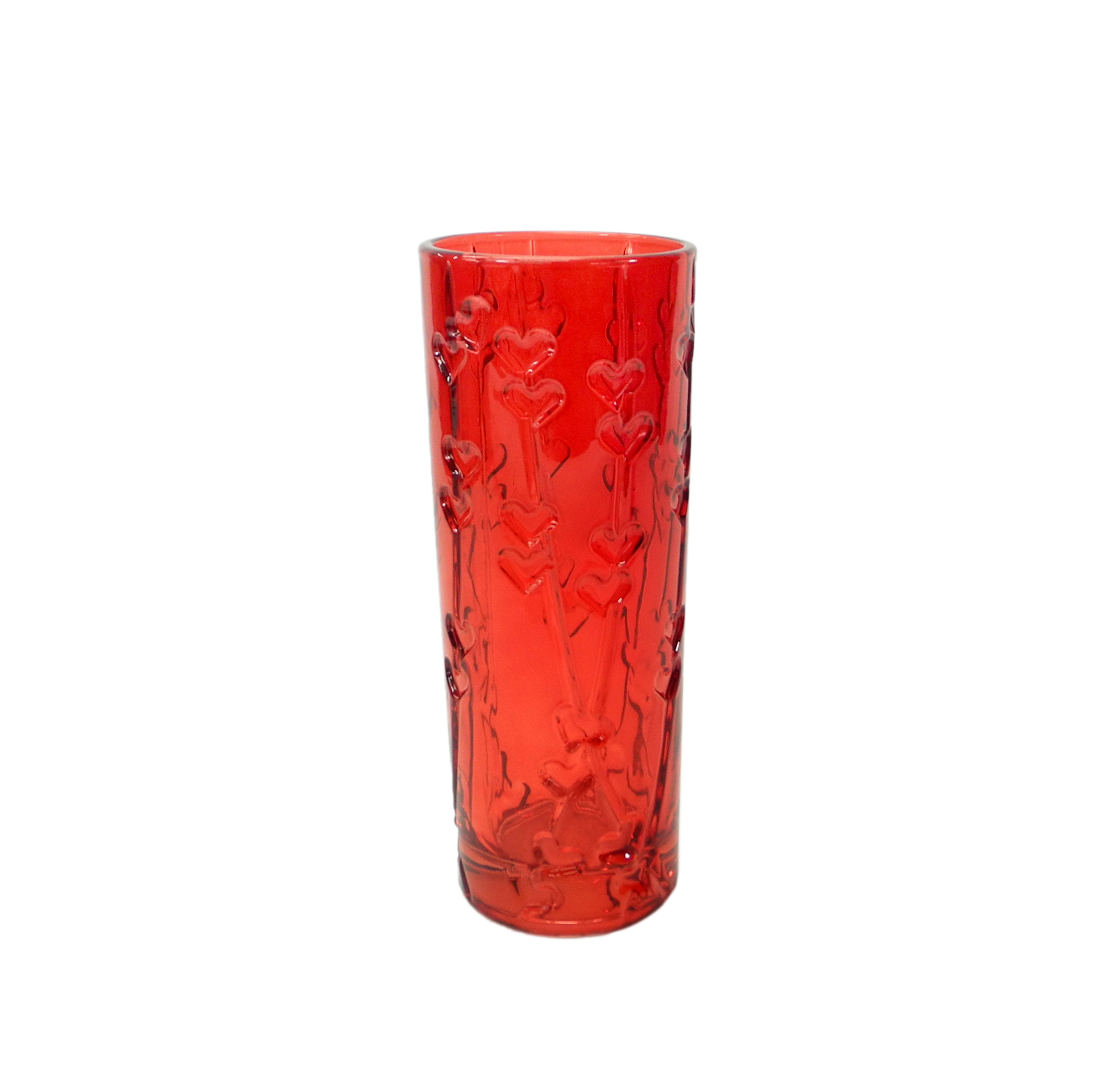 Red Shaped Glass Vase YD-CGV-022