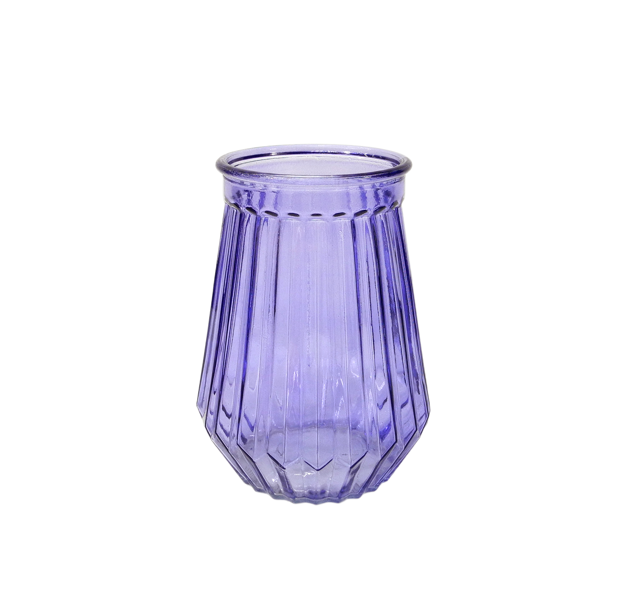 Blue prismatic Glass Vase YD-ND-164