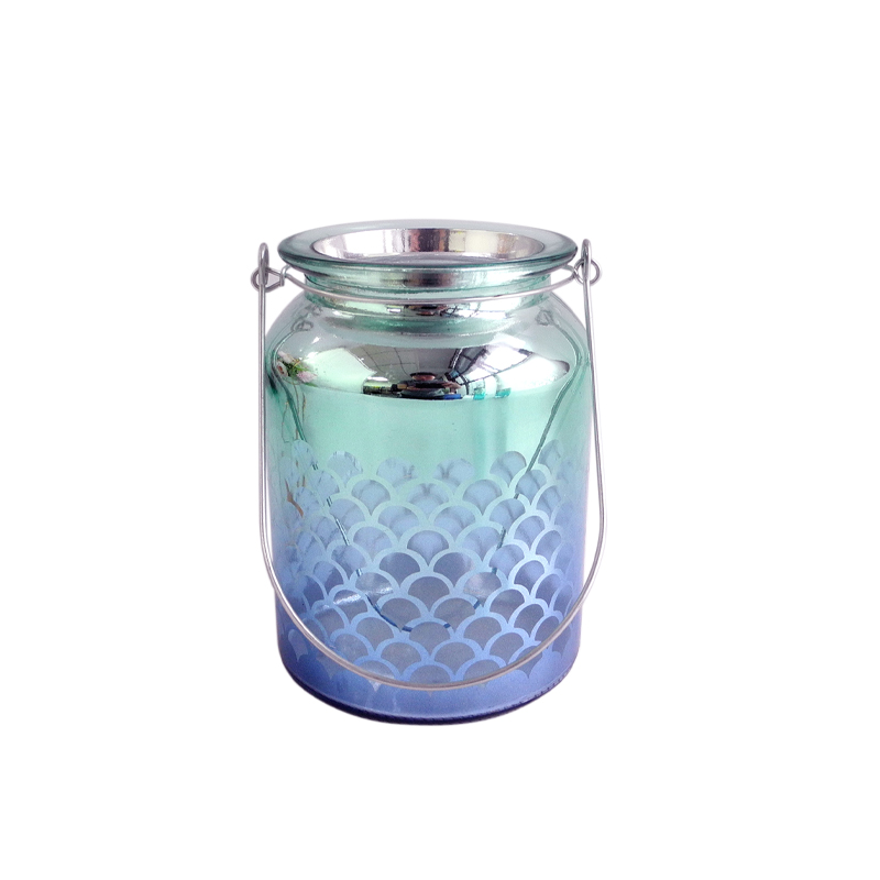 Patterned Blue Candle Holder YD-HDWC-130