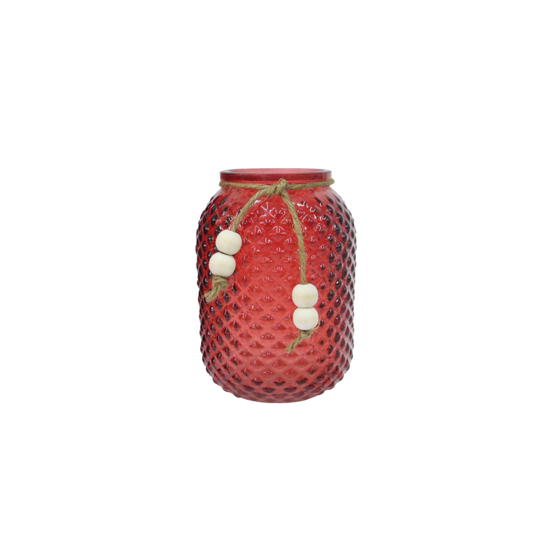 Maple Red Glass Vase YD-TDH-007