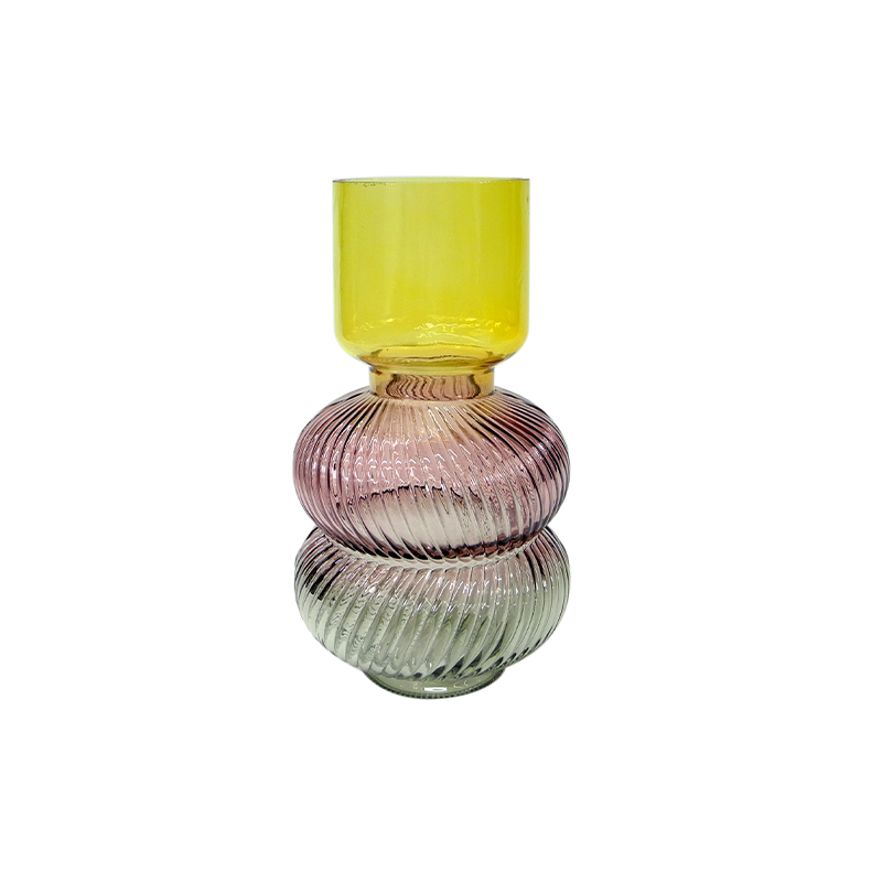 Gradient Striped Glass Vases YD-CGV-093