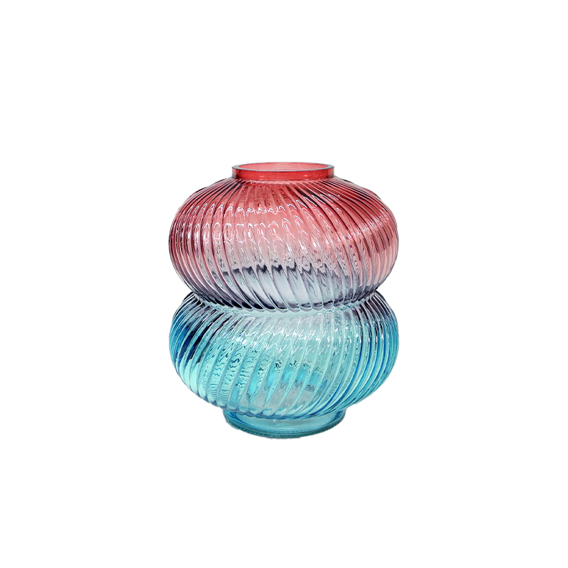 Gradient Striped Glass Vases YD-CGV-093