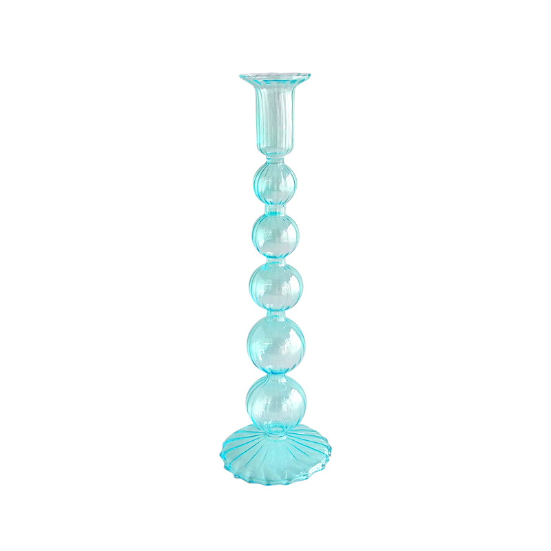 Light Blue Lamp Candle Holder YD-LCH-004