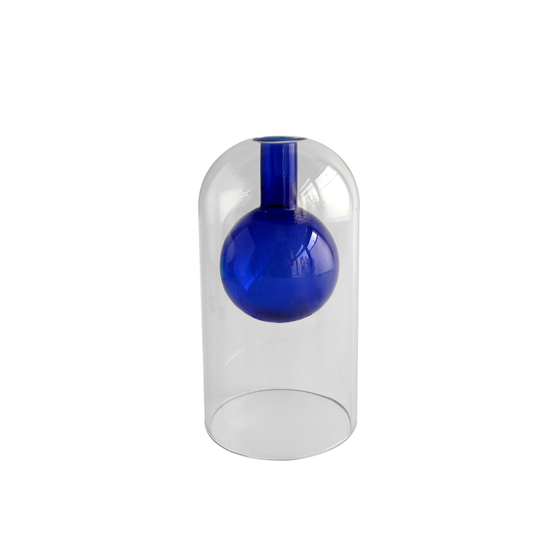 Blue Lampwork Glass Vase YD-BV-027