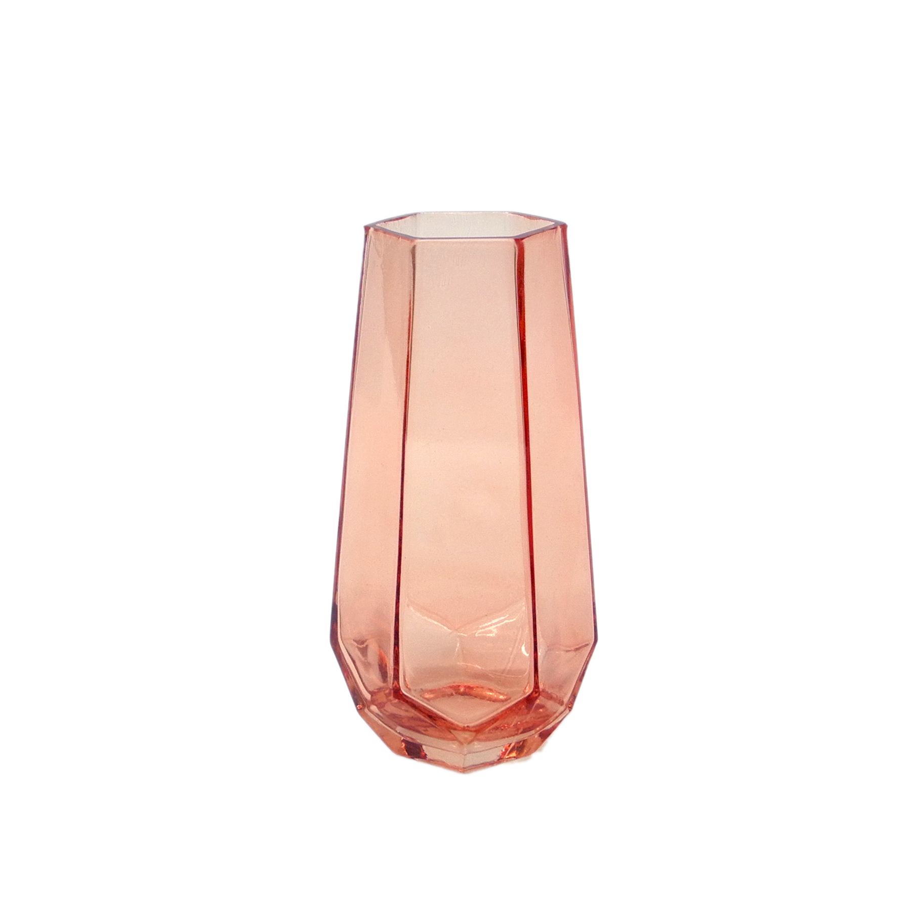 Pink Geometric Glass Vase YD-ND-165