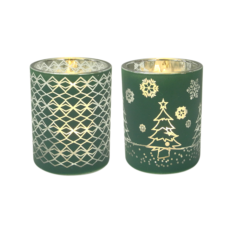 Green Christmas Candle Holder & Wax Bottle YD-CX-020