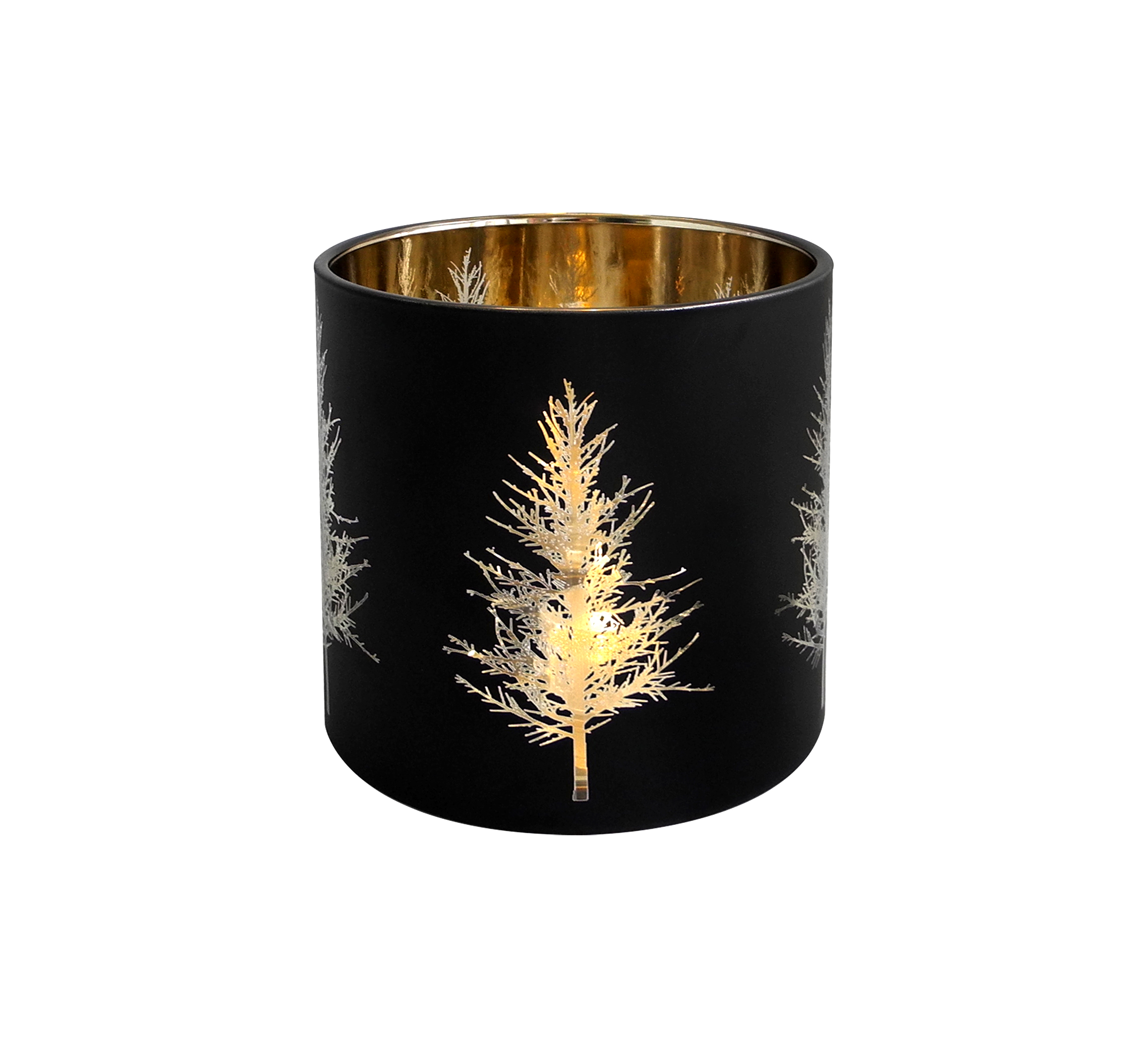 Yorklsun Glassware Black Christmas Candle Holder & Wax Bottle YD-HDWC-036