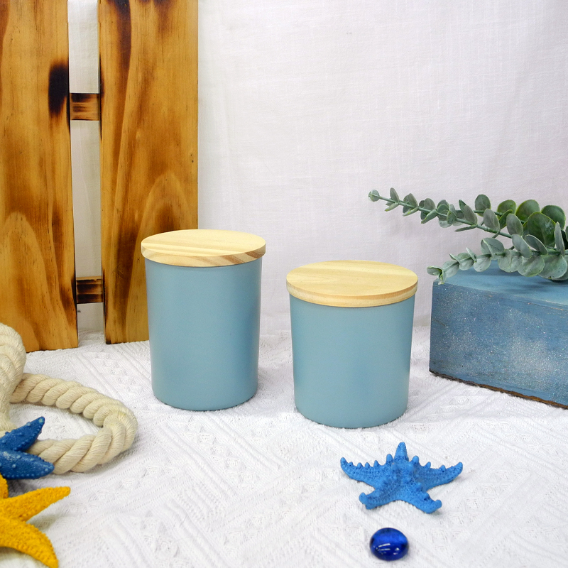 Wooden Lid Glass Container YD-OBS-042