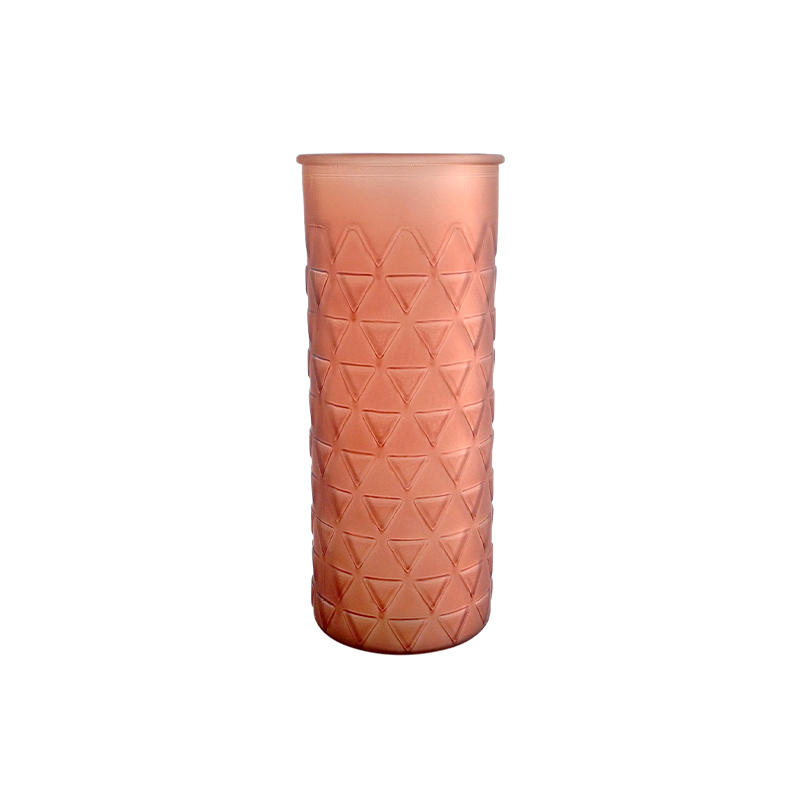 Lotus Root Pink Diamond Pattern Glass Vases YD-ND-121