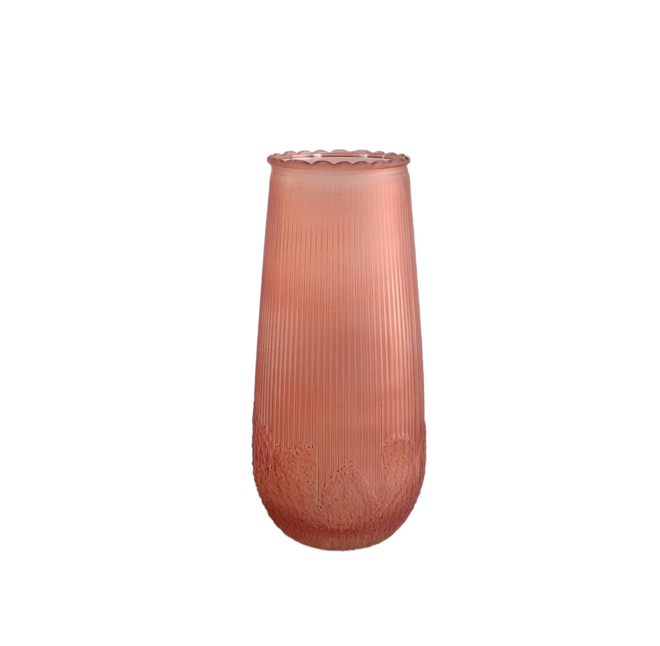 Lotus Root Pink Stripes Glass Vases YD-ND-127