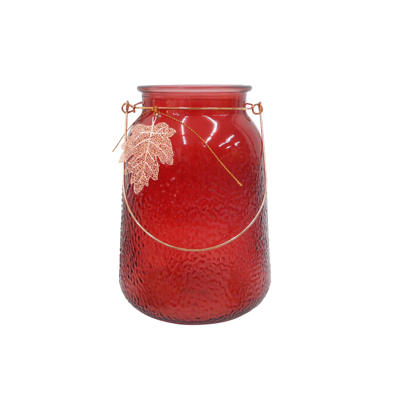 Maple Red Glass Vase YD-TDH-007