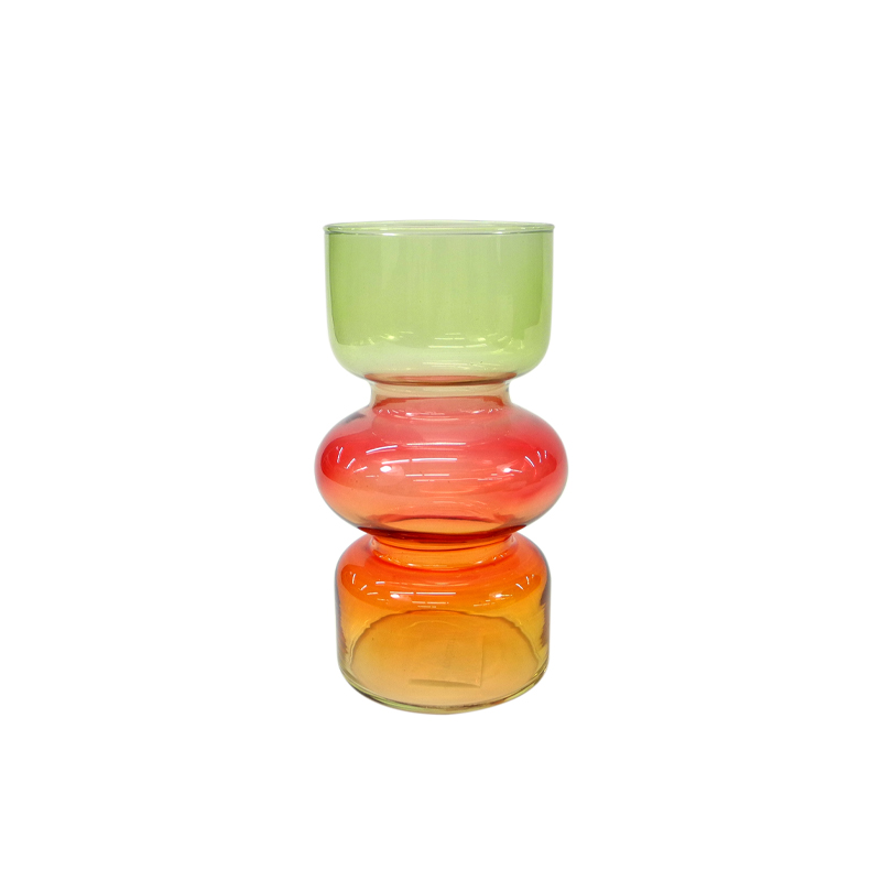 Three-color Gradient Striped Glass Vases YD-CGV-095