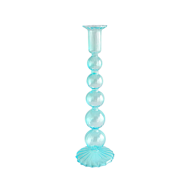 Light Blue Lamp Candle Holder YD-LCH-004