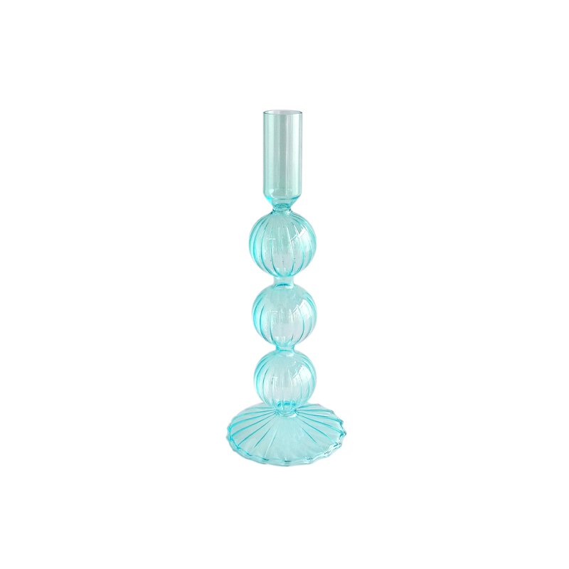 Light Blue Lamp Candle Holder YD-LCH-004