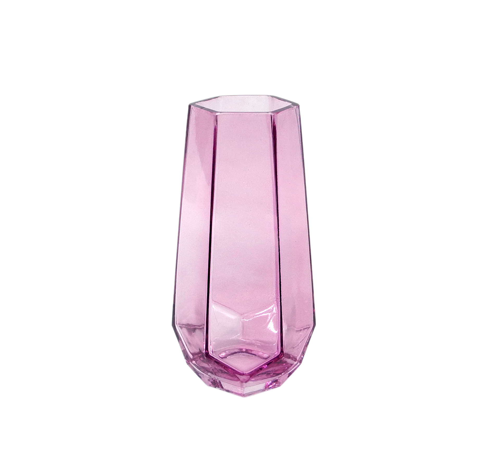 Pink Geometric Glass Vase YD-ND-165