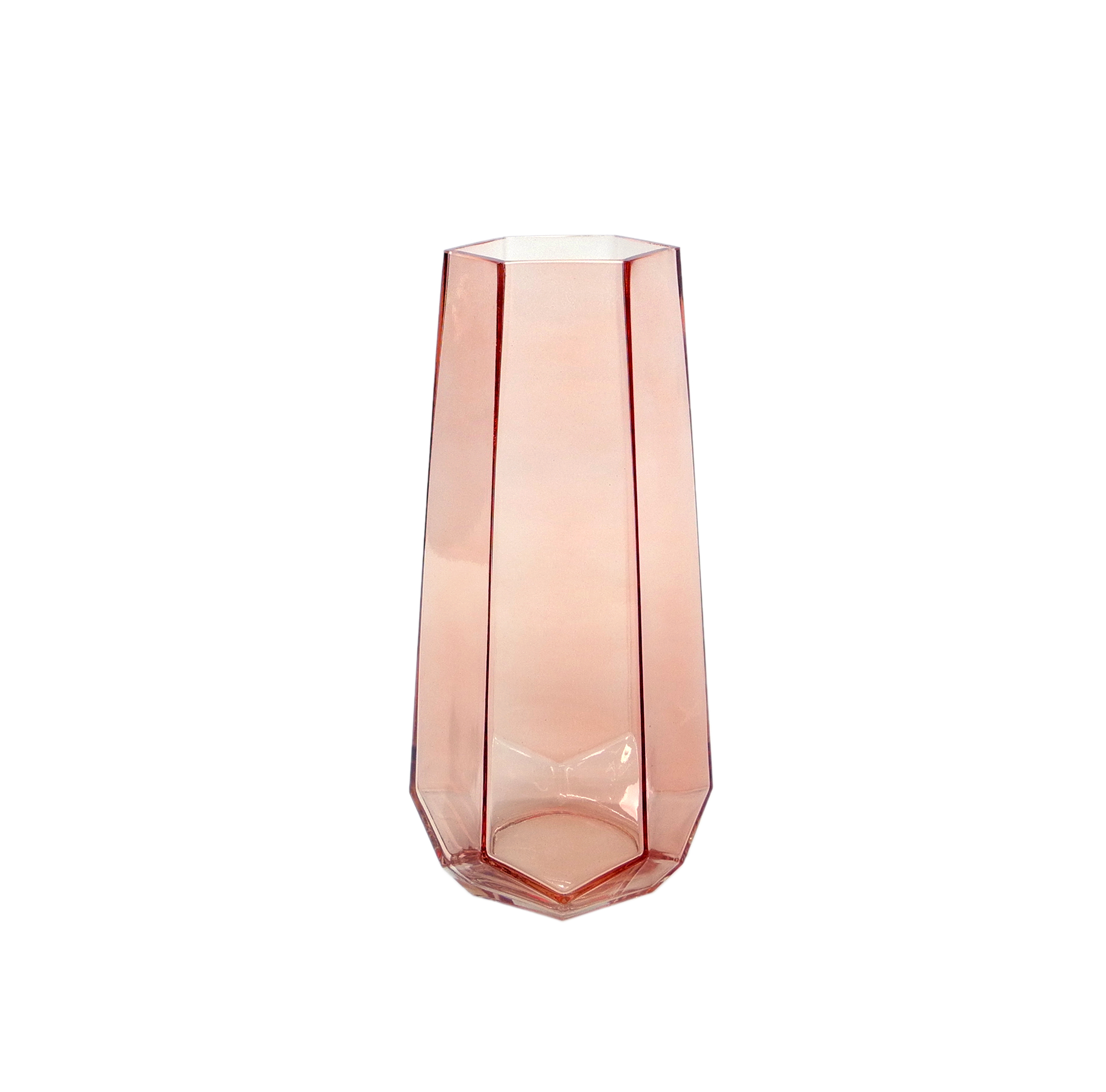 Pink Geometric Glass Vase YD-ND-165