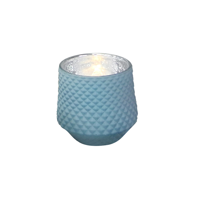 Light Grey Blue Vintage Glass Wax Bottle YD-HDWC-073