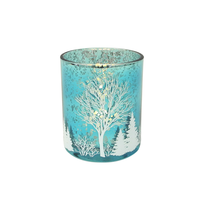 Stereo Pattern Christmas Candle Holder & Wax Bottle YD-HDWC-119