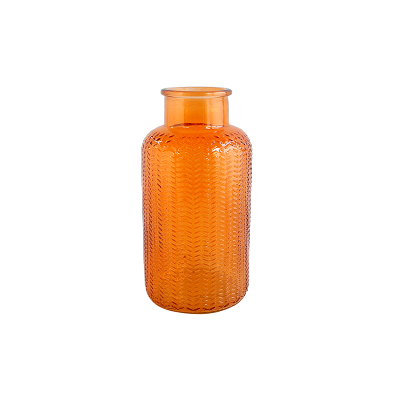 Orange Texture Glass Vases YD-CGV-039