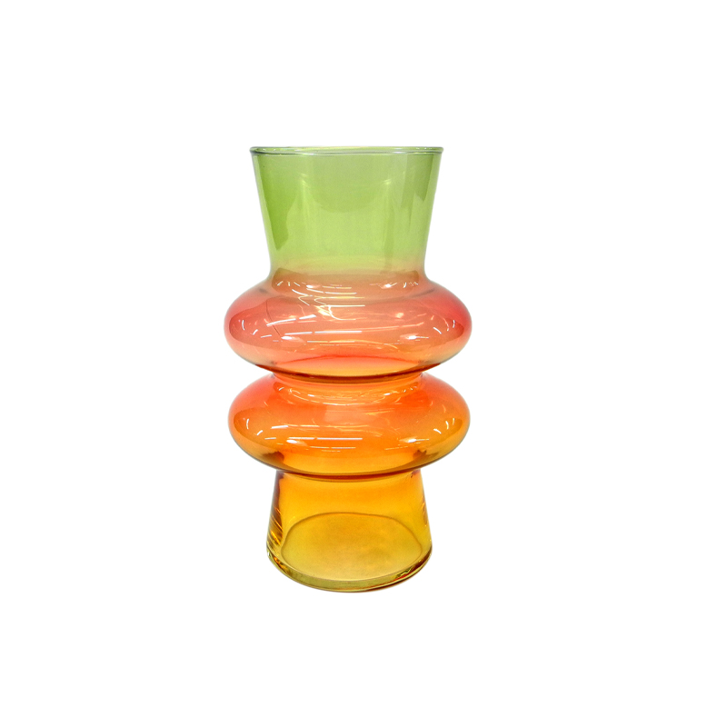 Three-color Gradient Striped Glass Vases YD-CGV-095