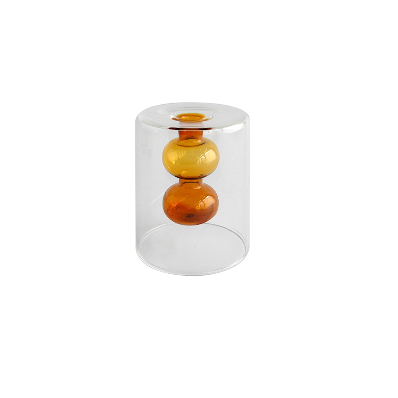 Orange Lampwork Glass Vase YD-BV-030