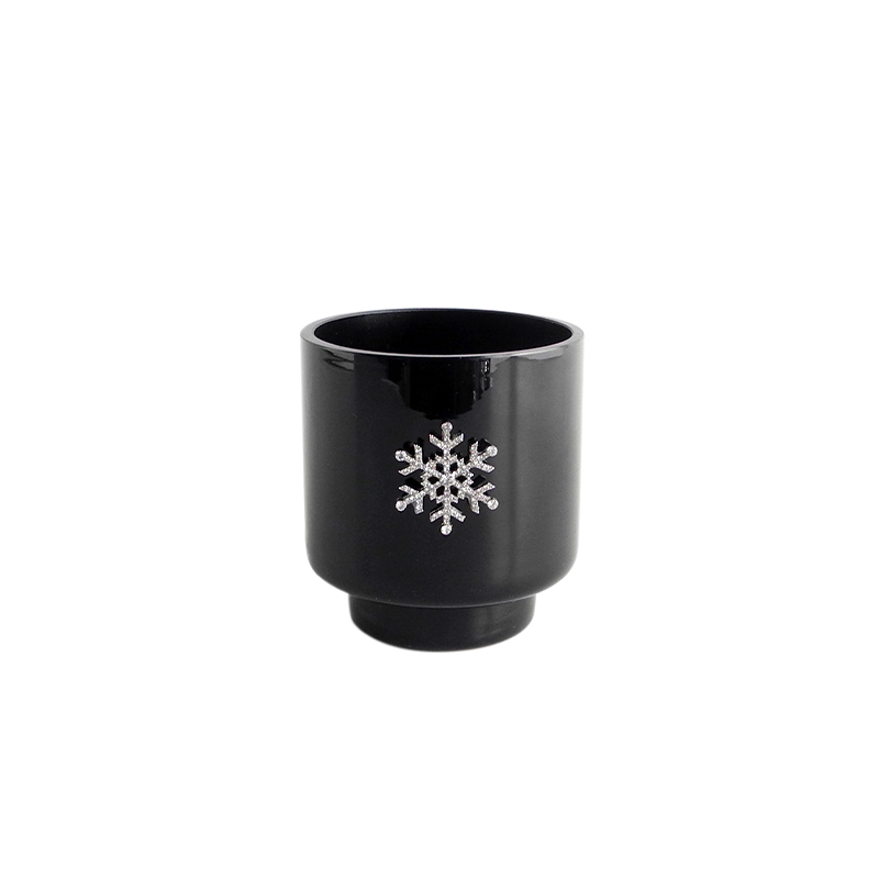 Black Snowflake Glass Wax Bottle YD-CX-046