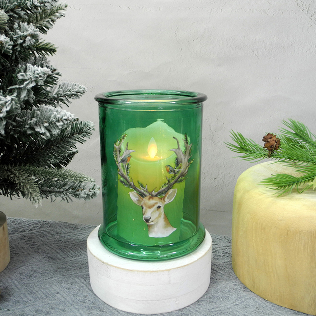 Green Candle Holder & Wax Bottle YD-HDWC-063