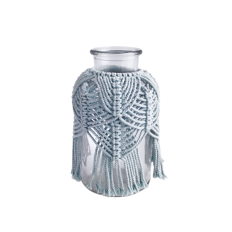 Blue Cotton Thread Decorative Glass Vases YD-ACC-023