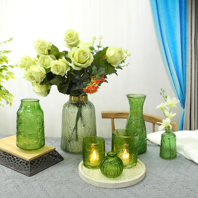 Green Spring & Summer Collection Glass Vase YD-ND-012