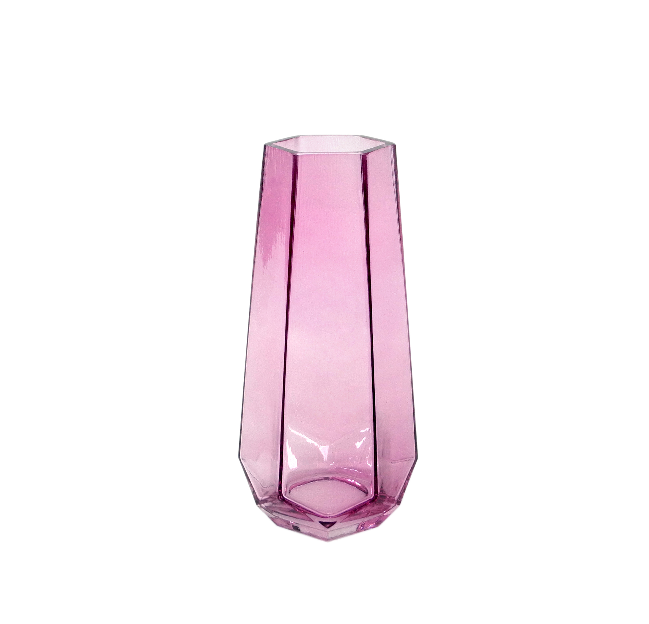 Pink Geometric Glass Vase YD-ND-165