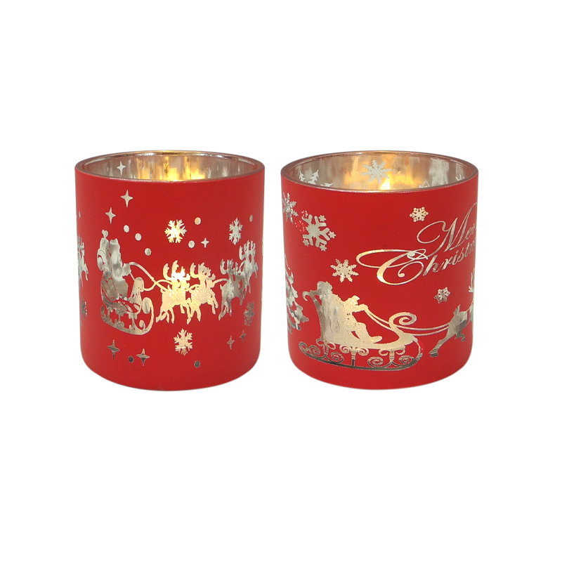 Red Christmas Candle Holder & Wax Bottle YD-CX-023