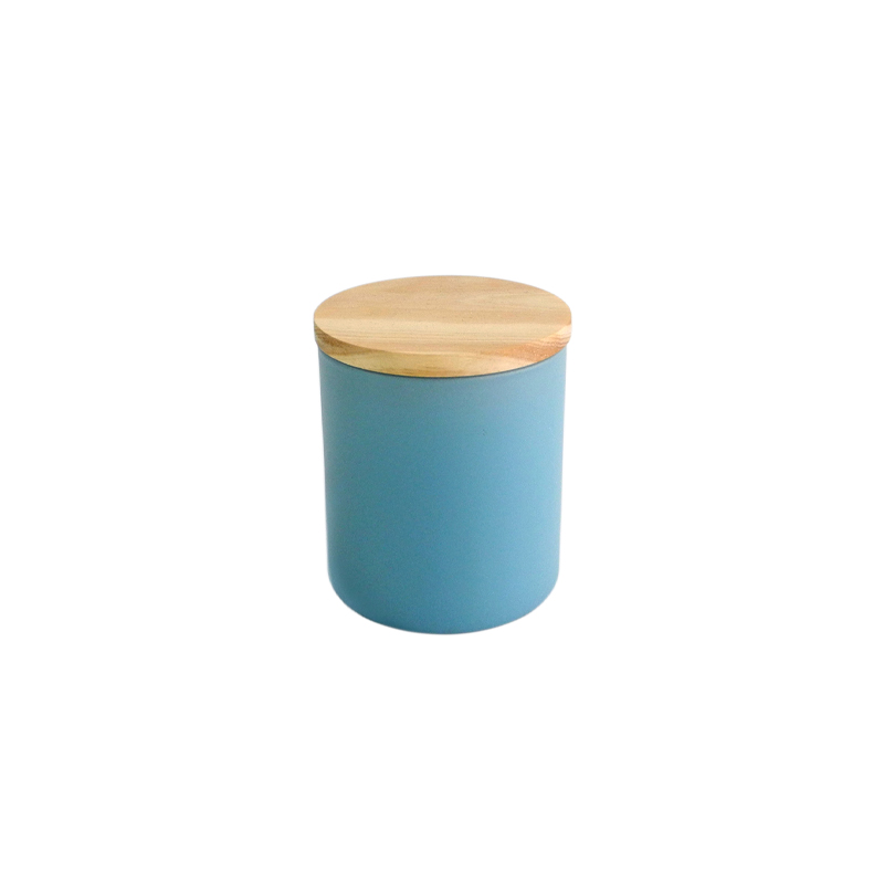 Wooden Lid Glass Container YD-OBS-042