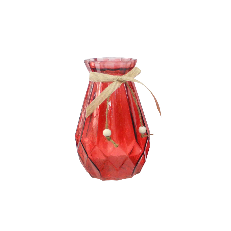 Maple Red Glass Vase YD-TDH-007