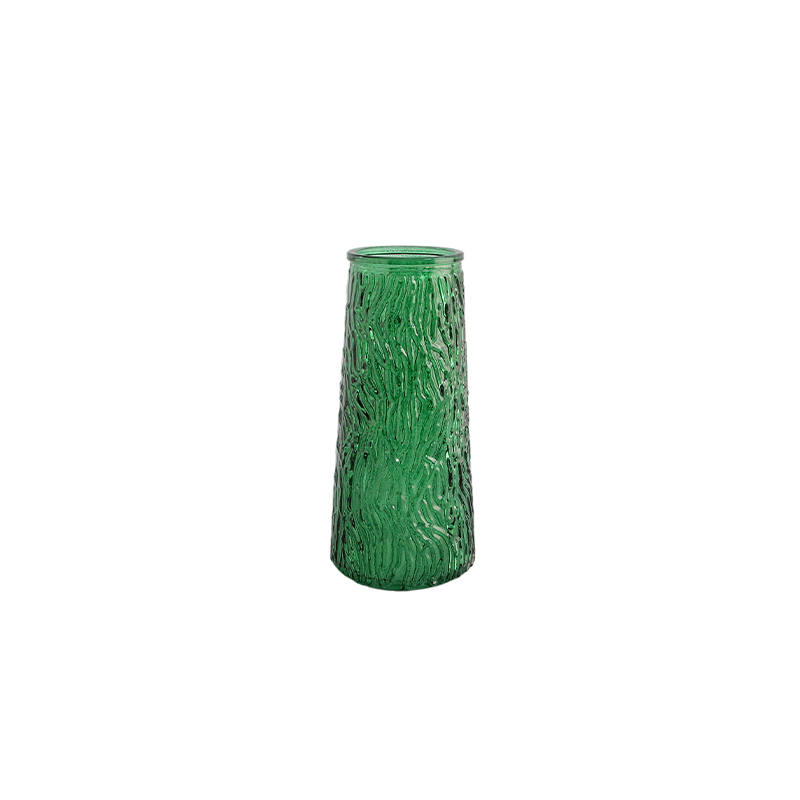 Green Relief Glass Vases YD-CGV-038