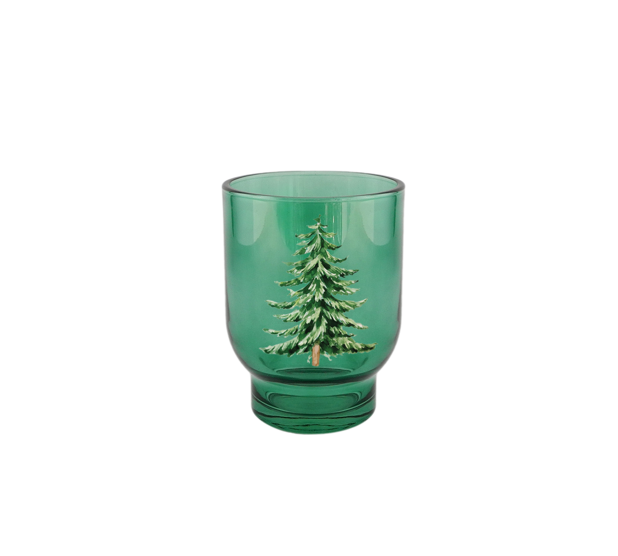 Green Christmas Candle Holder & Wax BOttle YD-CX-030