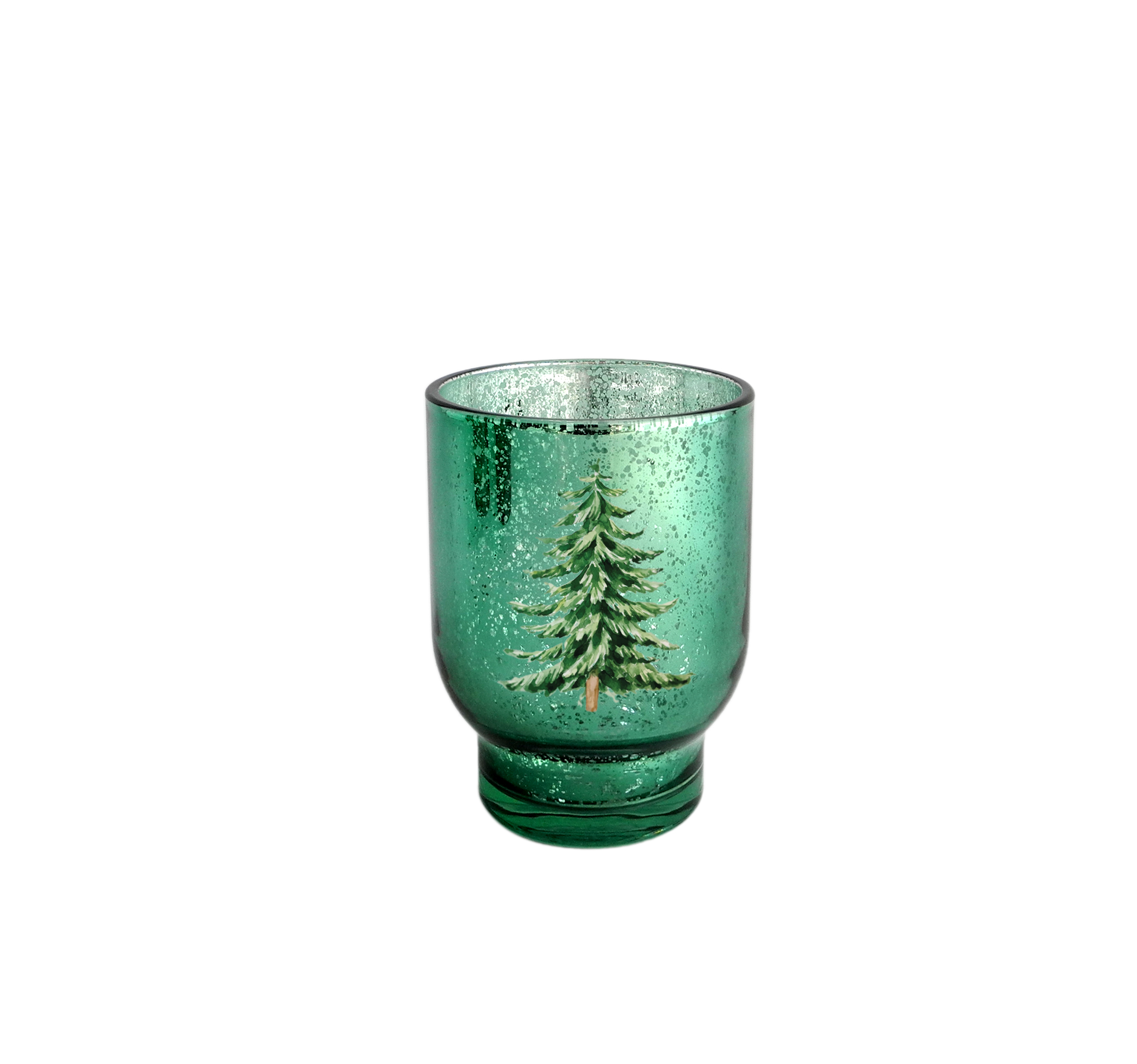 Green Christmas Candle Holder & Wax BOttle YD-CX-030