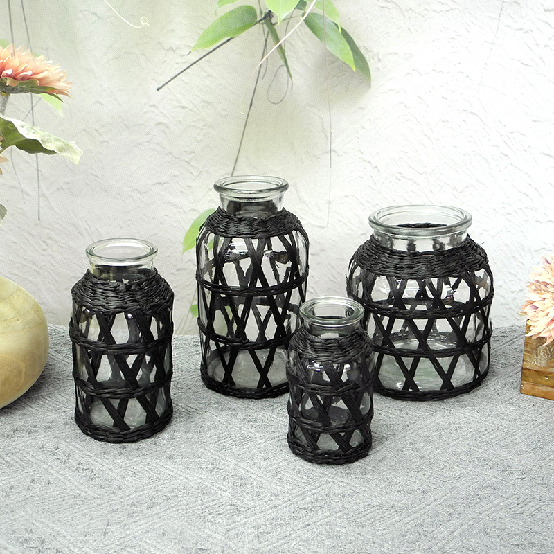 Black Paper Glass Vases YD-ACC-010