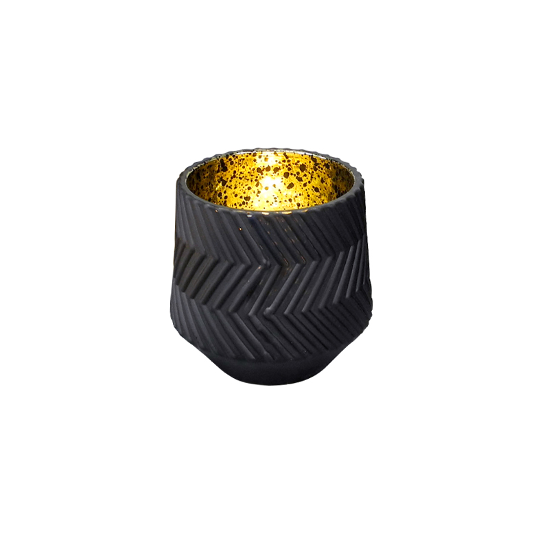 Black Vintage Glass Wax Bottle YD-HDWC-081