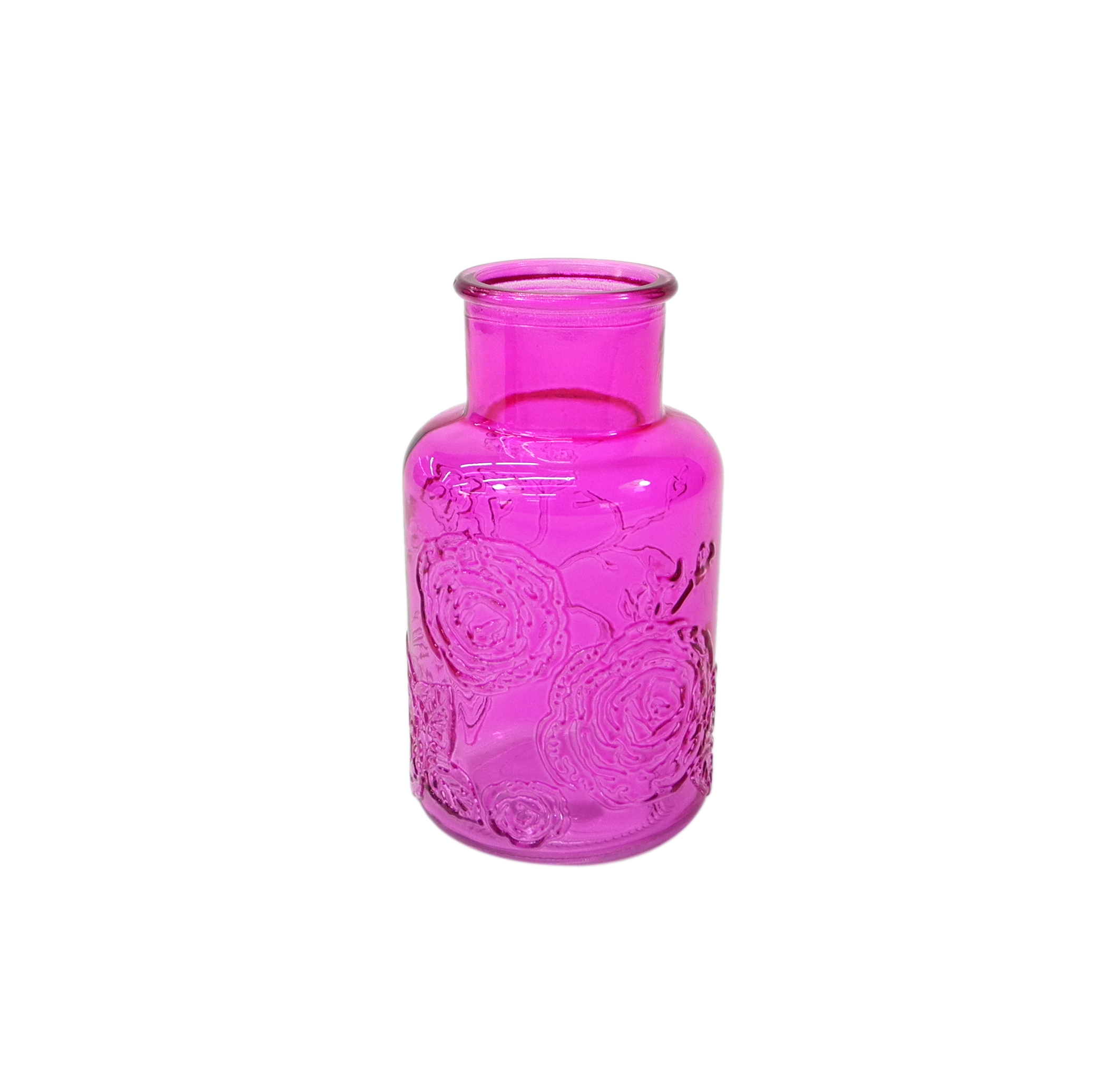 Pink patterned Glass Vase YD-ND-153