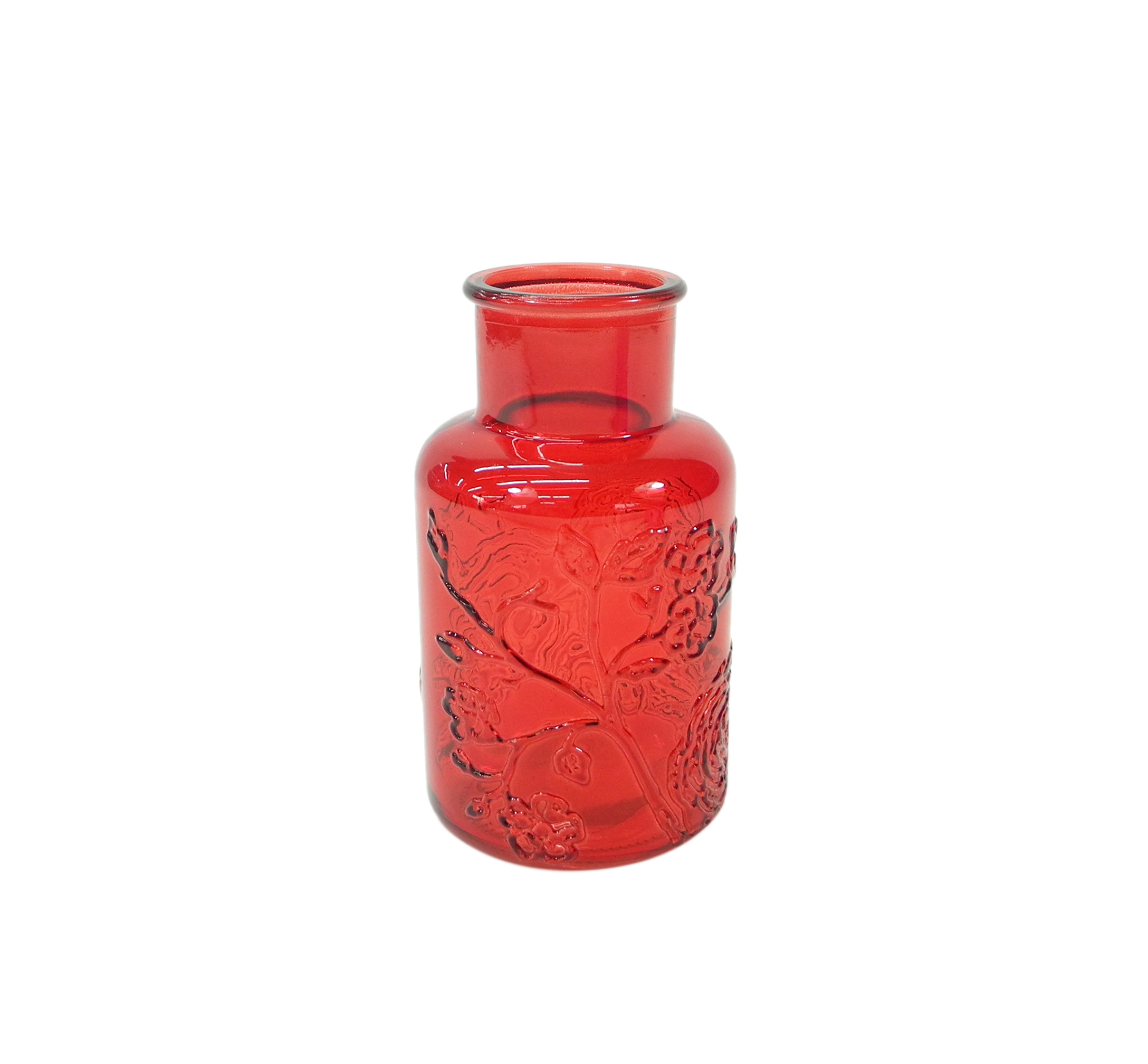 Pink patterned Glass Vase YD-ND-153