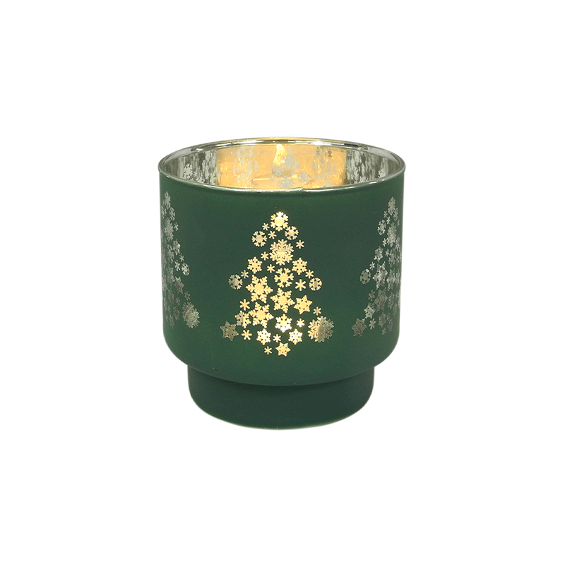 Green Christmas Candle Holder & Wax Bottle YD-HDWC-125