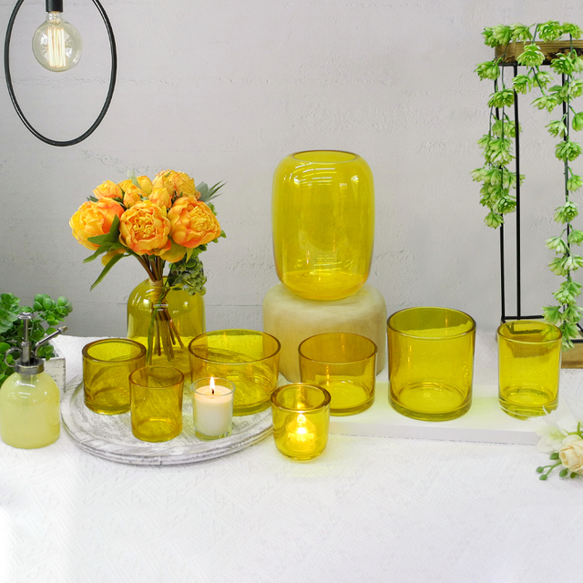 Yellow Spring & Summer Collection Glass Vases & Wax Bottle YD-SS-009