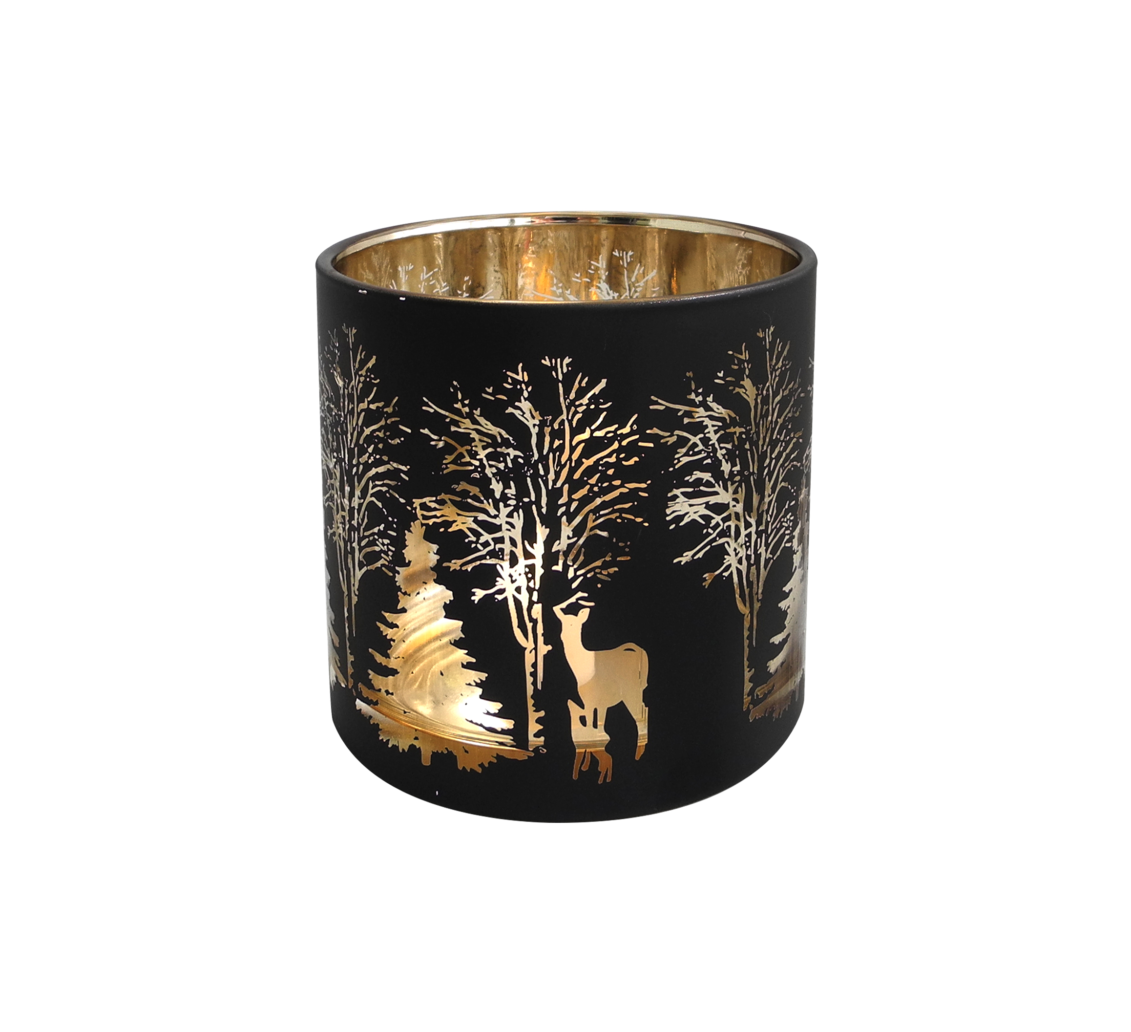 Yorklsun Glassware Black Christmas Candle Holder & Wax Bottle YD-HDWC-036