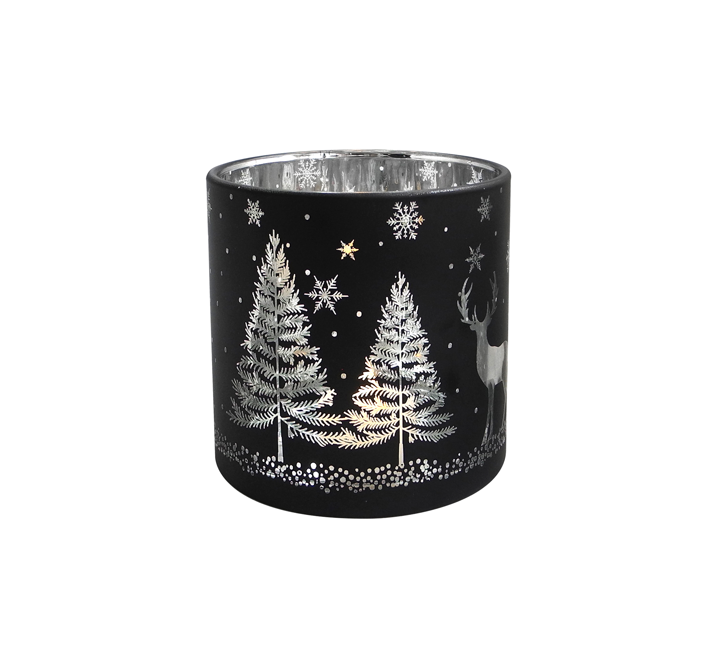 Yorklsun Glassware Black Christmas Candle Holder & Wax Bottle YD-HDWC-036