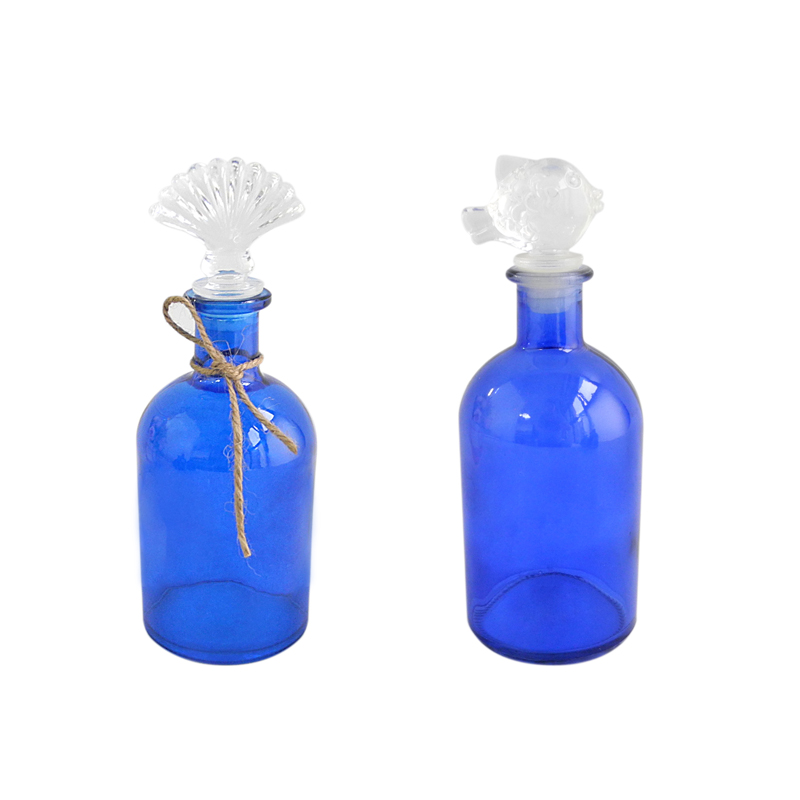 Cartoon Plug Blue Glass Vases YD-OBS-025