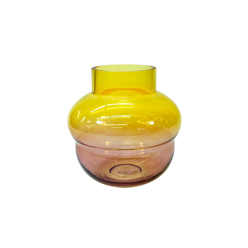 Warm Color Gradient Striped Glass Vases YD-CGV-094