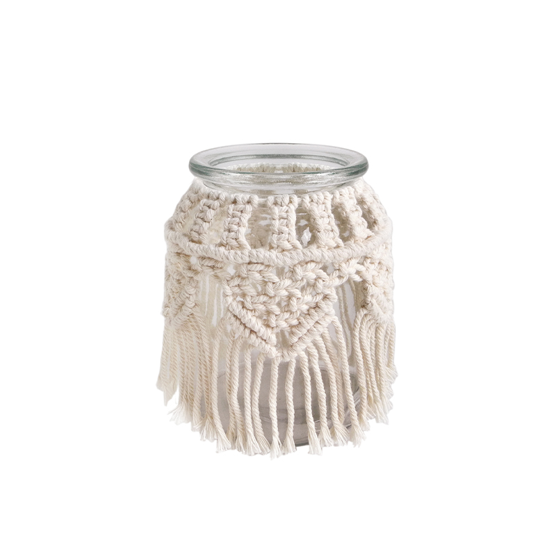 White Cotton Thread Decorative Glass Vases YD-ACC-024